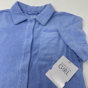 Athleta Girl Blue Button Down Shirt